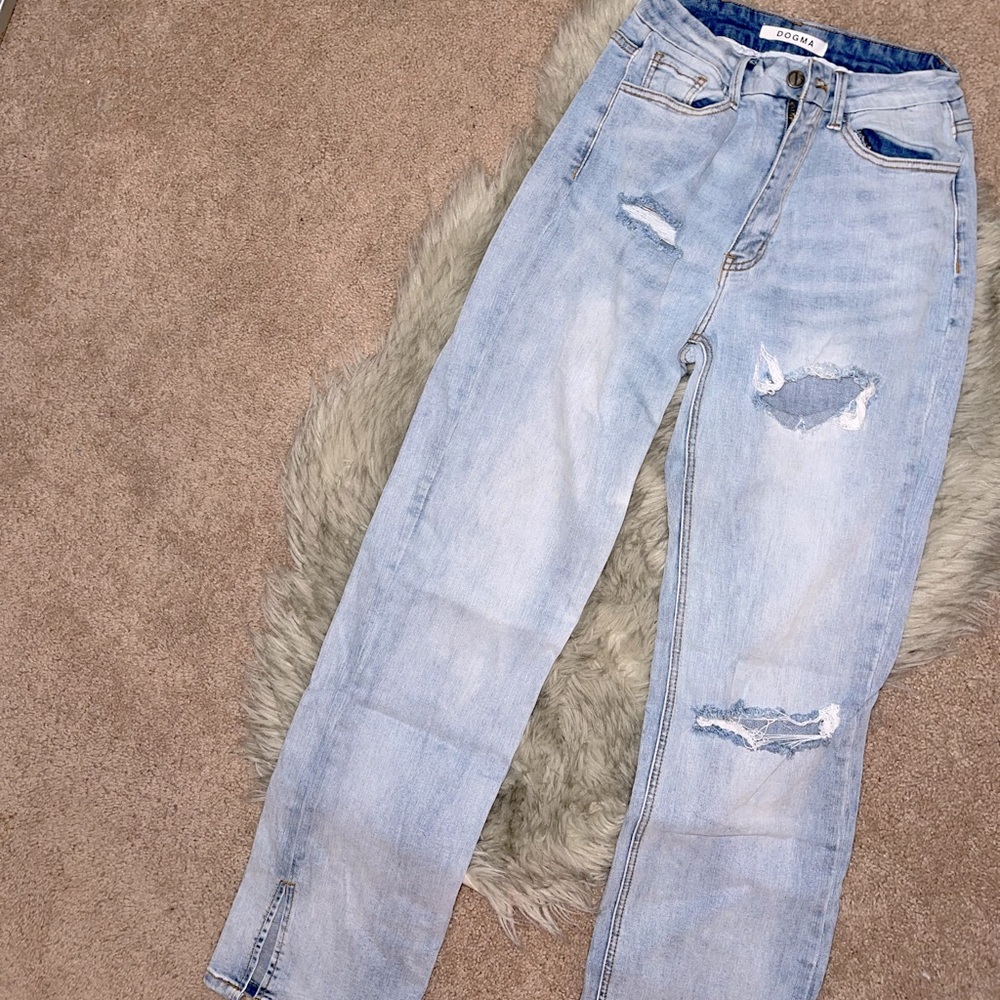 Denim mom jeans